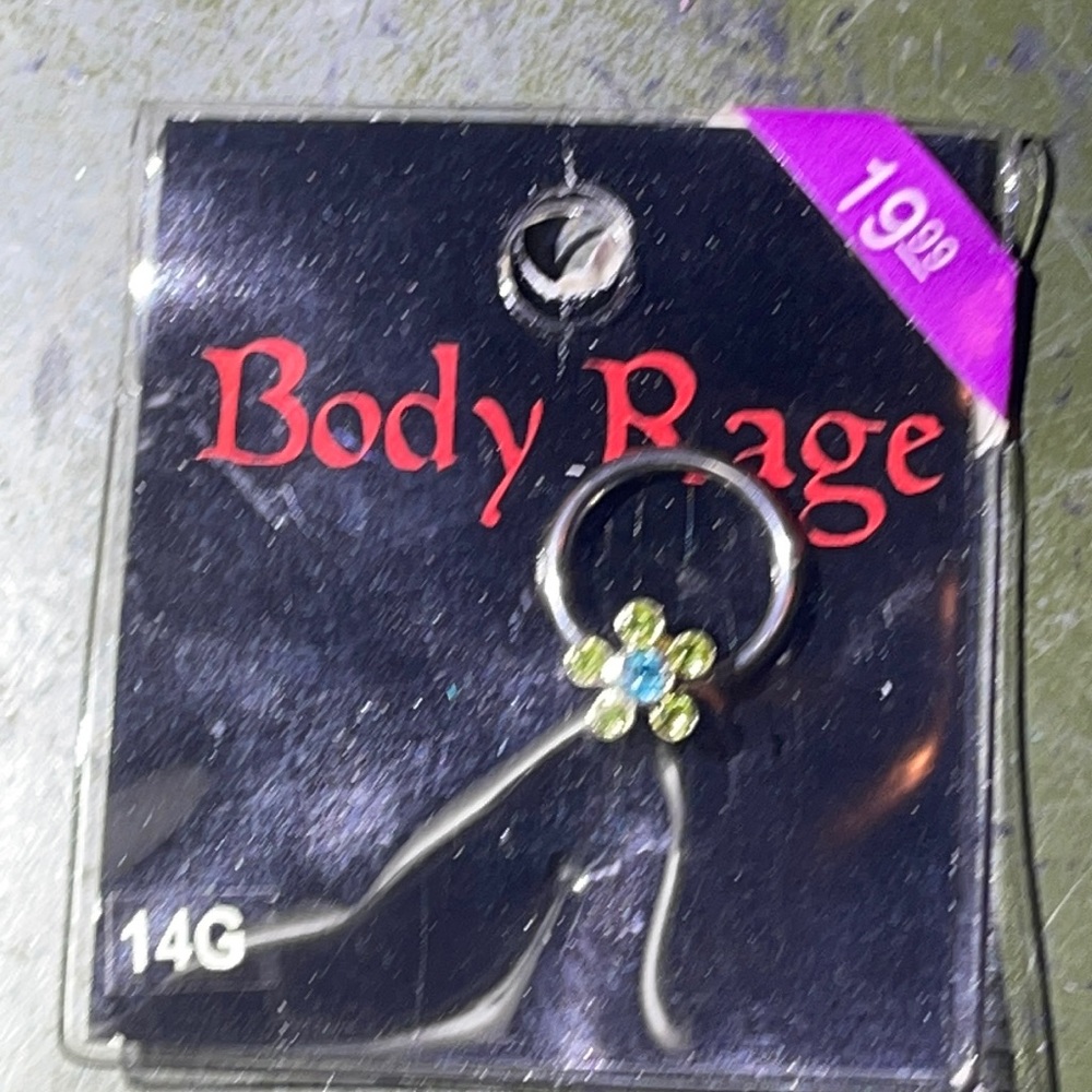 Body Rage BELLYBUTTON RING NWT Era 2000-2009 14G